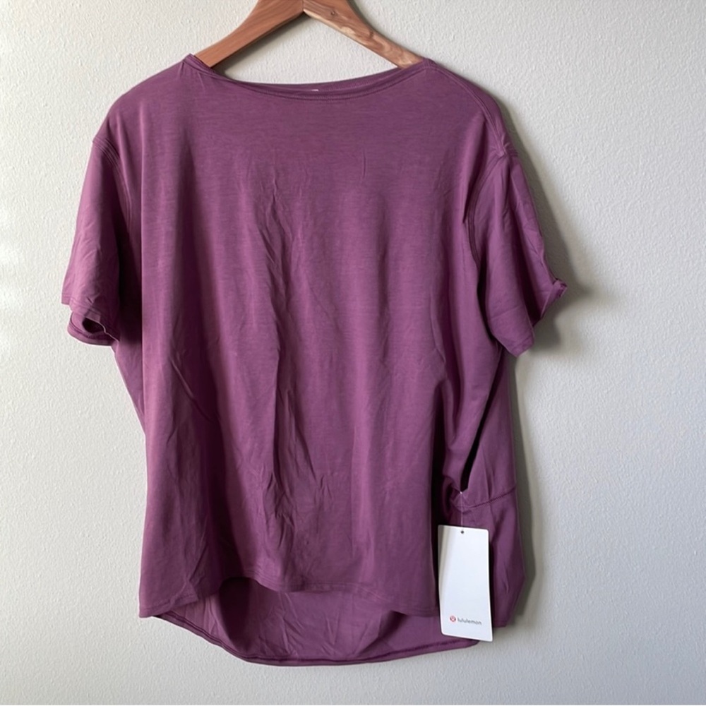 NWT Lululemon Vintage Plum Back in Action Short Sleeve T-Shirt Size 2